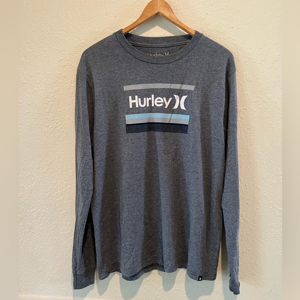 ❣️2/$25❣️HURLEY gray men’s long sleeve T-shirt | MEDIUM